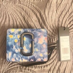 Marc Jacobs Blue And Pink Print Leather Wallet - image 1